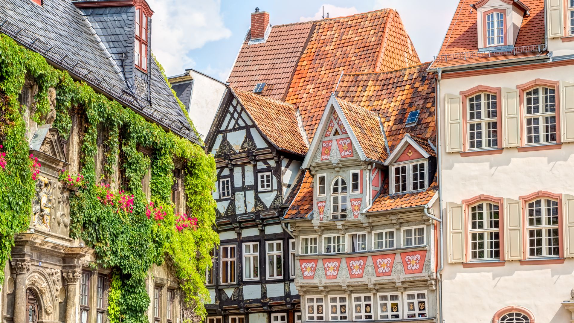 Quedlinburg: Altstadt Häuserfassade